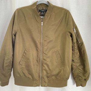 Olive zip up bomber jacket